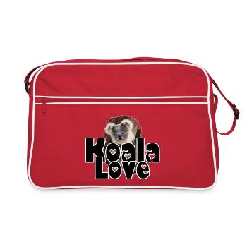 Koala Liebe Tier Tiere Australien Spruch - Retro Tasche - Rot/Weiß - Vorne
