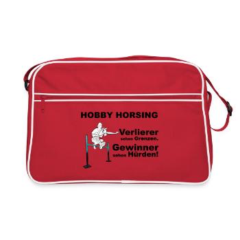 Losers see limits, winners see hurdles - Retro Bag - red/white - Front
