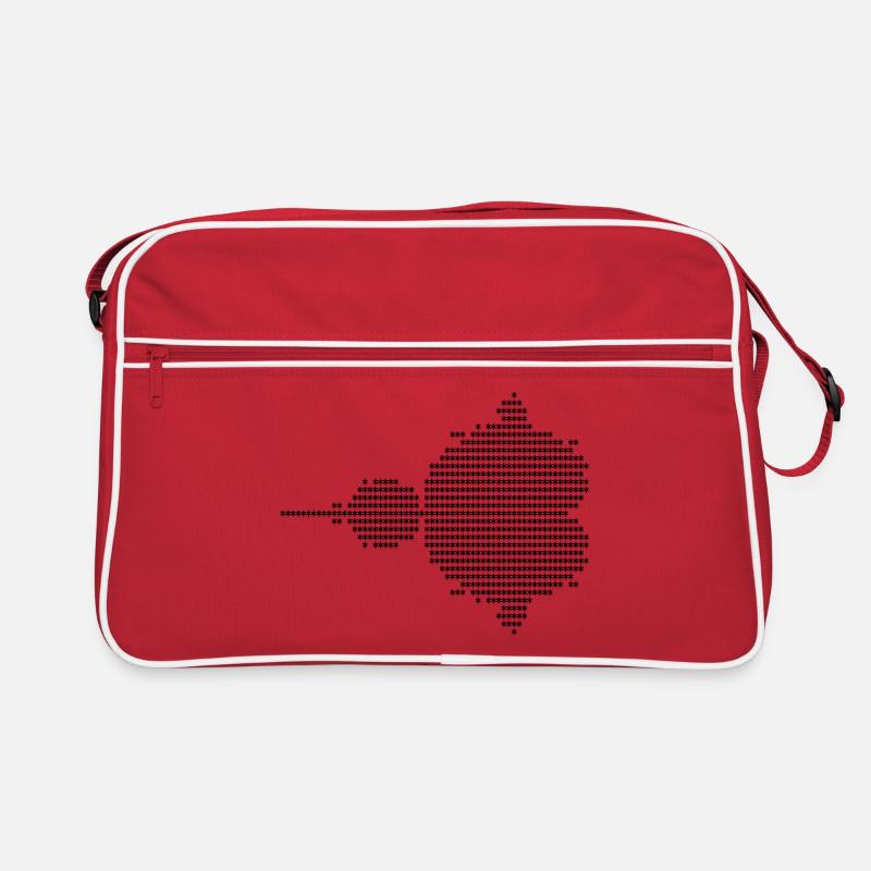 Mandelbrot Ascii - black Retro Bag
