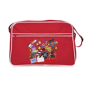Univers cinématographique pour cinéphiles - Sac Retro - rouge/blanc - Devant
