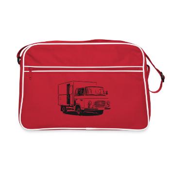 Barkas - Fourgon - Sac Retro - rouge/blanc - Devant