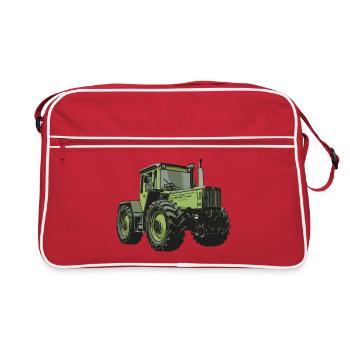 MB trac 1800 intercooler Traktor - Retro Tasche - Rot/Weiß - Vorne