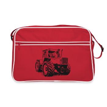 MB trac 1600 turbo | Traktor - Retro Tasche - Rot/Weiß - Vorne