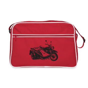 Simson Schwalbe Duo - Retro Tasche - Rot/Weiß - Vorne