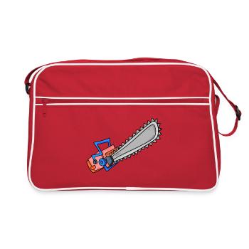 Tronçonneuse Motif Tronçonneuse - Sac Retro - rouge/blanc - Devant