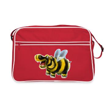 L’hippopotame bourdon - Sac Retro - rouge/blanc - Devant