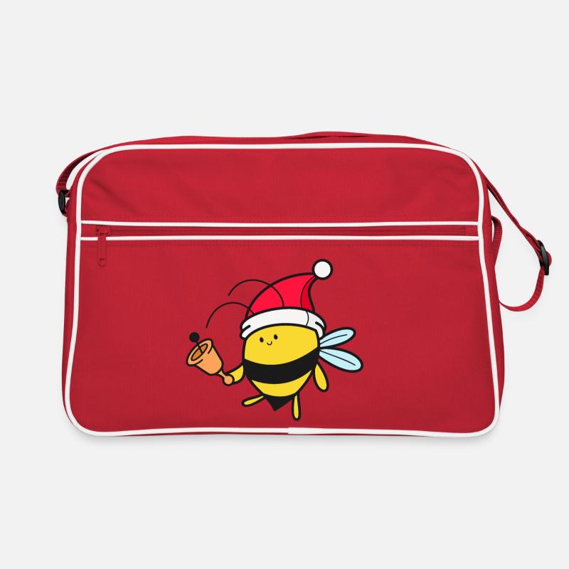Biene Weihnachten Retro Tasche