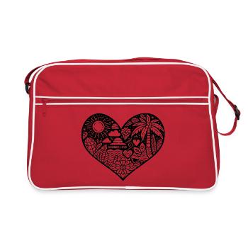 summer love her - Retro Tasche - Rot/Weiß - Vorne