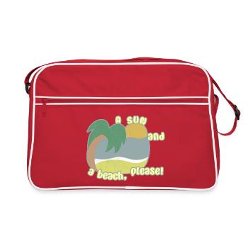 Sun and Beach - Retro Tasche - Rot/Weiß - Vorne