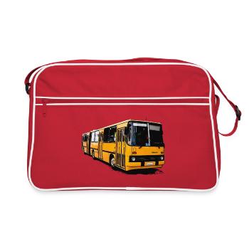 Bus Ikarus Z80 jaune - Sac Retro - rouge/blanc - Devant
