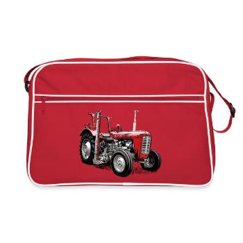 Tracteur faucheuse M F 35 - Sac Retro - rouge/blanc - Devant