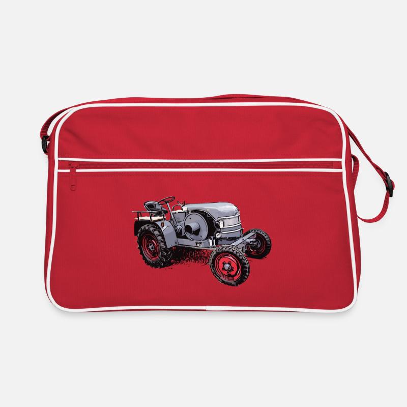 Oldtimer Traktor Kramer K12 - Retro Tasche - Rot/Weiß