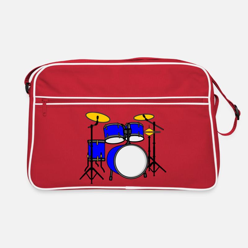 Drum kit blue logo Retro Bag