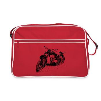 Zschopau GDR Motorcycle - Retro Bag - red/white - Front