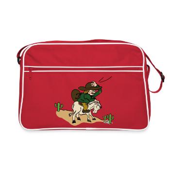Aventurier à cheval. - Sac Retro - rouge/blanc - Devant