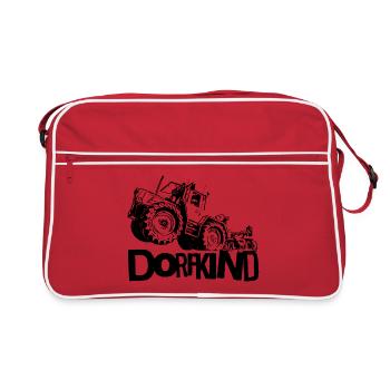 Le tracteur MB trac Dorfkind prend son envol - Sac Retro - rouge/blanc - Devant