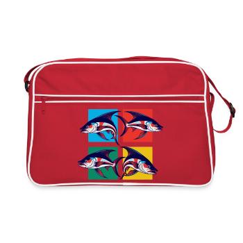 Pisces - Retro Bag - red/white - Front