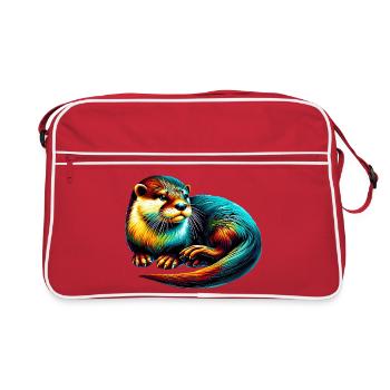 Loutre - Sac Retro - rouge/blanc - Devant