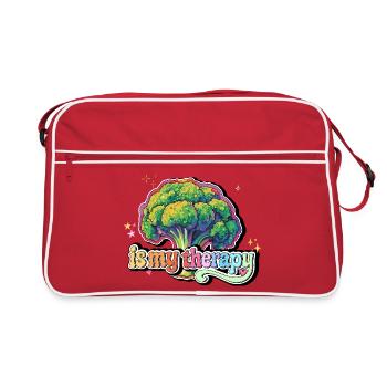 Le brocoli est ma thérapie - Sac Retro - rouge/blanc - Devant