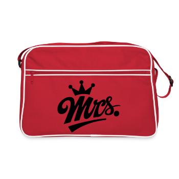 Mrs. & Krone, personnalisable - Sac Retro - rouge/blanc - Devant