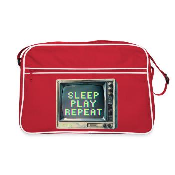 Retro-Gaming-inspiriertes TV-Design - Retro Tasche - Rot/Weiß - Vorne