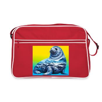 Phoque - Sac Retro - rouge/blanc - Devant
