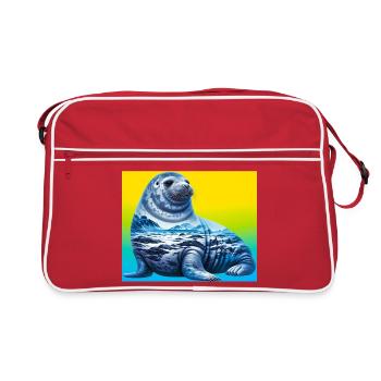 Phoque - Sac Retro - rouge/blanc - Devant