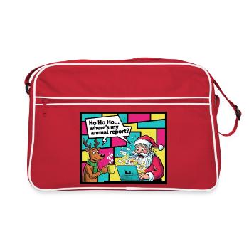 Où se trouve mon rapport annuel - Sac Retro - rouge/blanc - Devant