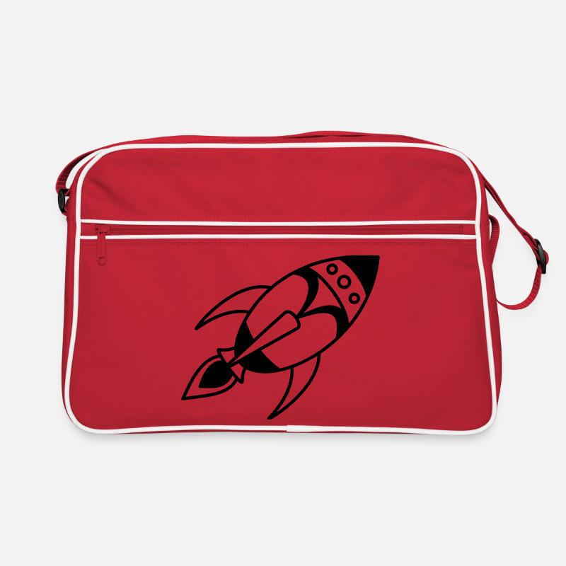 Retro Space Rocket – Weltall Raumschiff Design Retro Tasche