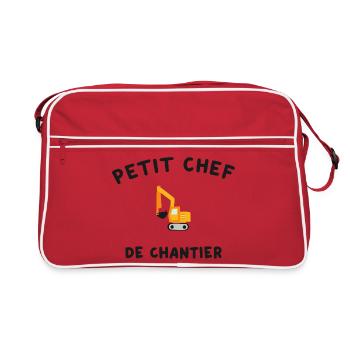 Small Construction Machinery Site Manager - Retro Bag - red/white - Front