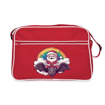 Chauve-souris Père Noël - Sac Retro - rouge/blanc - Devant