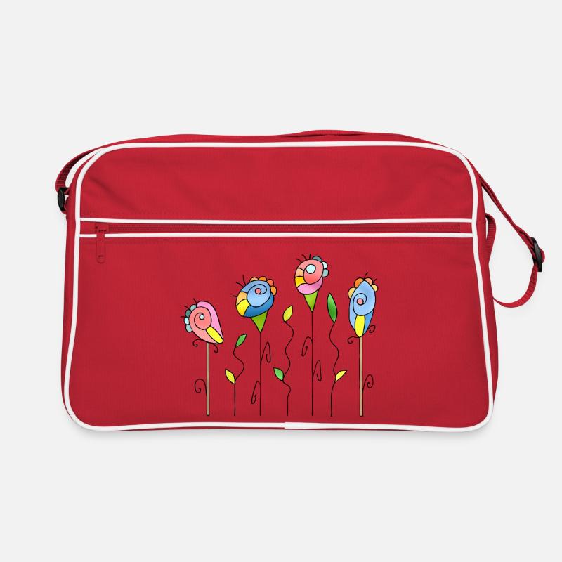 Blumen Retro Tasche