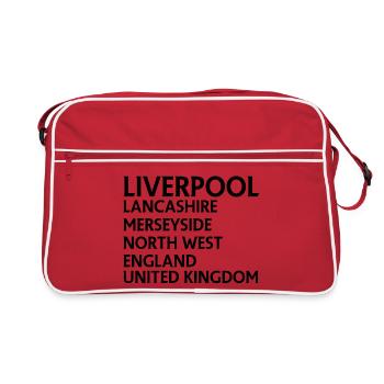 Liverpool – England Lyrics Design - Retro Bag - red/white - Front