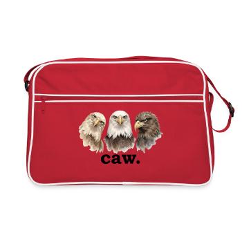 croasse drôle d’aigle amoureuse croasse drôle - Sac Retro - rouge/blanc - Devant