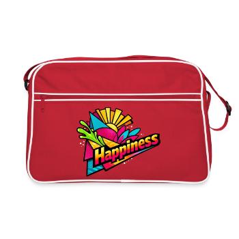 Happiness Burst Couleurs rétro - Sac Retro - rouge/blanc - Devant