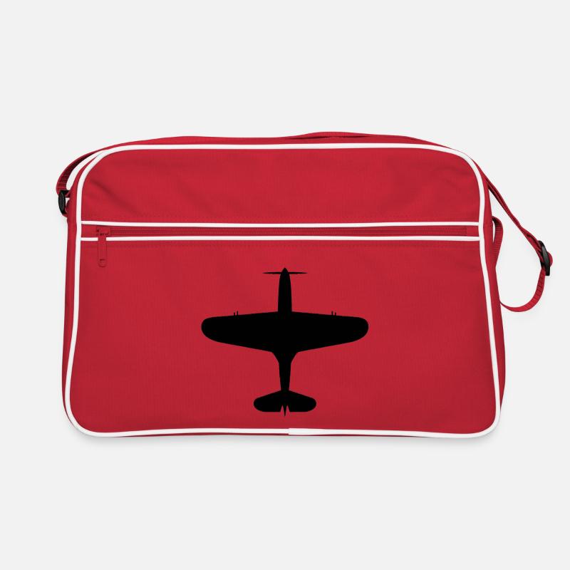 Top-Down Flugzeug Silhouette Retro Tasche