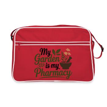 Herbalist My Garden Is My Pharmacy Professional  - Retro Bag - red/white - Front