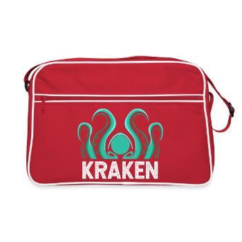 Octopus Octopus Octopus Octopus Octopus - Retro Bag - red/white - Front