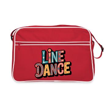 Line Dance Lettering: Color Explosion - Retro Bag - red/white - Front