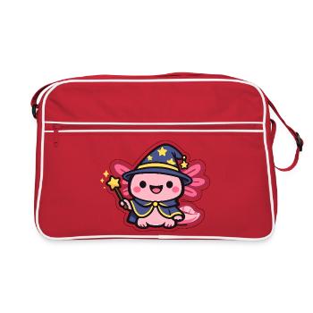 Star Spell Axolotl Mage - Retro Bag - red/white - Front