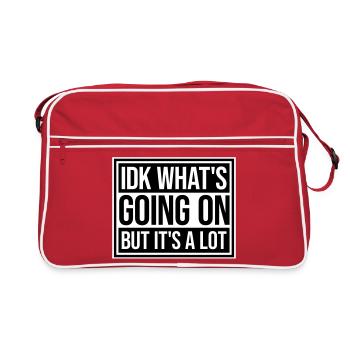 Je ne sais pas ce qui se passe mais c’est vraiment dépassé - Sac Retro - rouge/blanc - Devant
