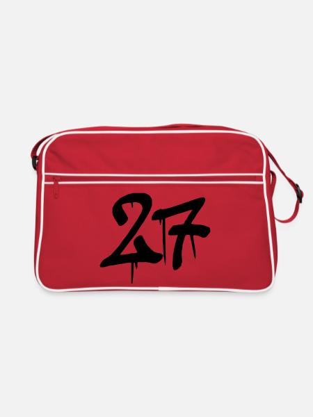 27 - Retro Tasche - Rot/Weiß - Vorne