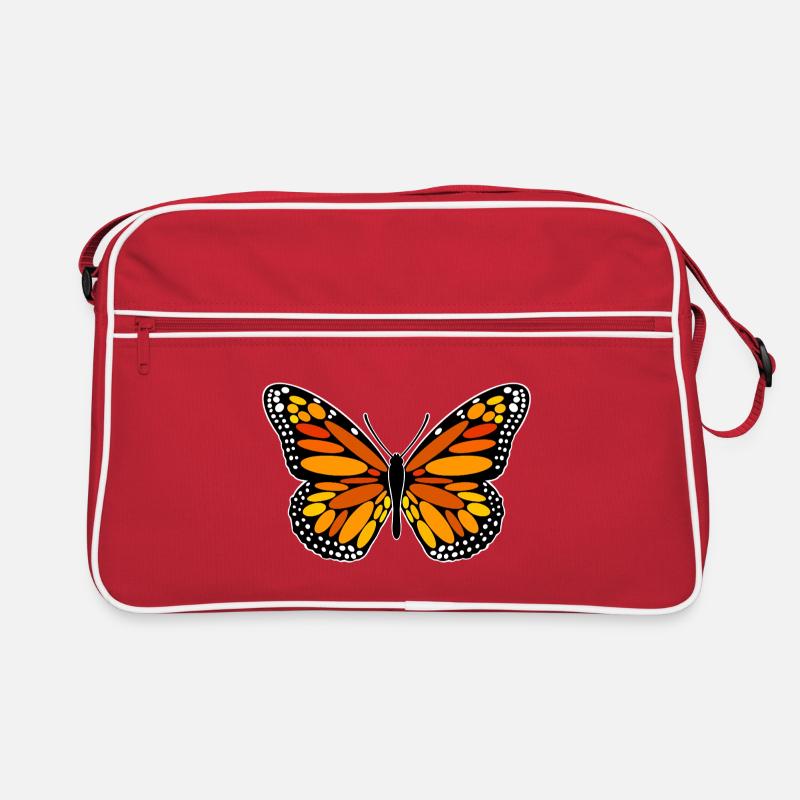 Monarch Butterfly - Retro Bag - red/white