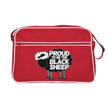 Black Sheep Pride - Retro Tasche - Rot/Weiß - Vorne