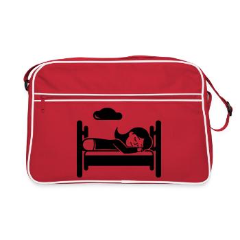 Fatigué endormi - Sac Retro - rouge/blanc - Devant