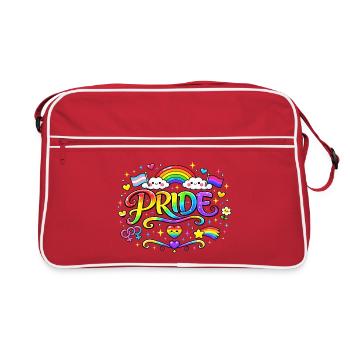 Pride Love is Love - Retro Tasche - Rot/Weiß - Vorne