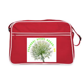 Radar spatial personnel sur la fleur d’ail drôle - Sac Retro - rouge/blanc - Devant