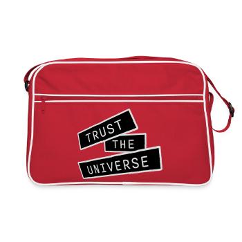 Trust The Universe Spiritual Universe Quote Logo - Retro Bag - red/white - Front