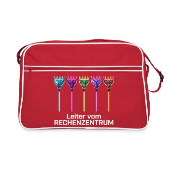 Landschaftsbauer Garten Schrebergarten - Retro Tasche - Rot/Weiß - Vorne