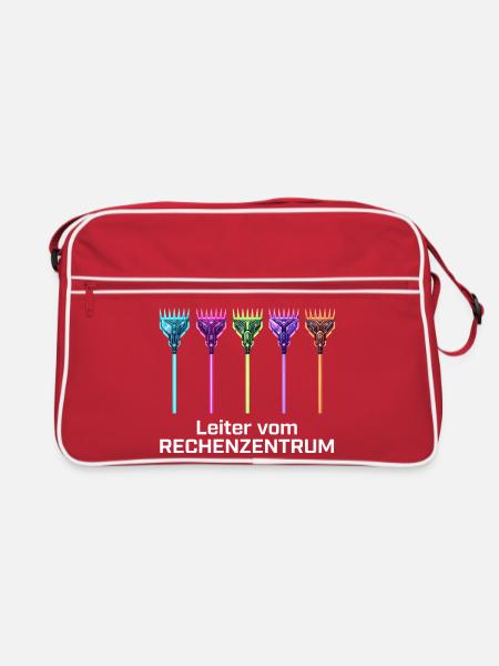 Landschaftsbauer Garten Schrebergarten - Retro Tasche - Rot/Weiß